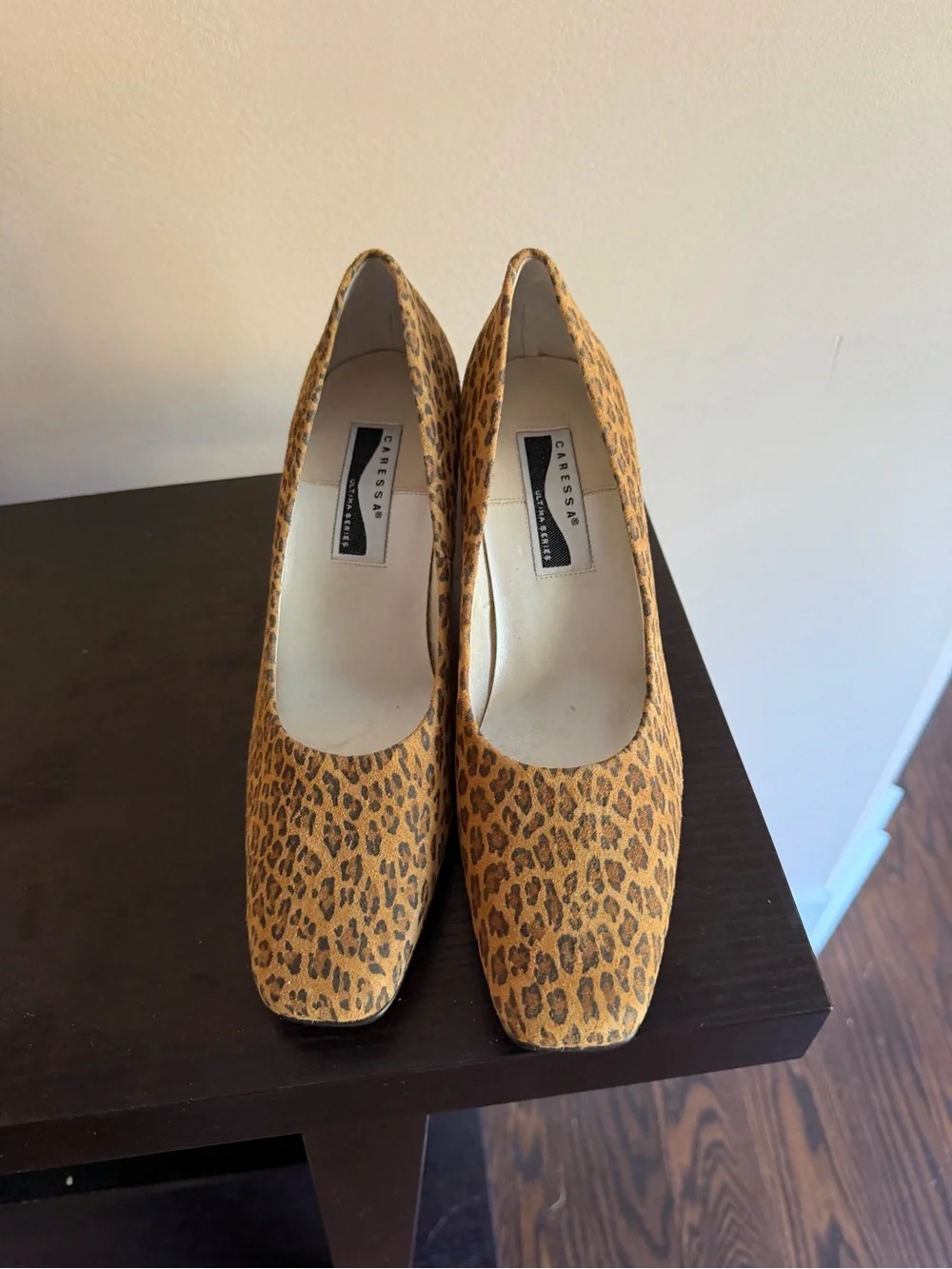 CARESSA Crosstown Construction Leopard Print  Heel